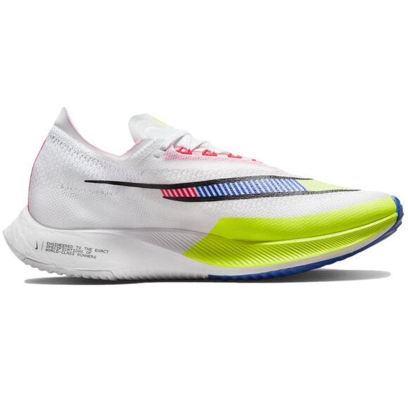 Nike ZoomX Streakfly Running Shoes White/Black-Volt-Racer Blue 8.5 Men/10 Wmn